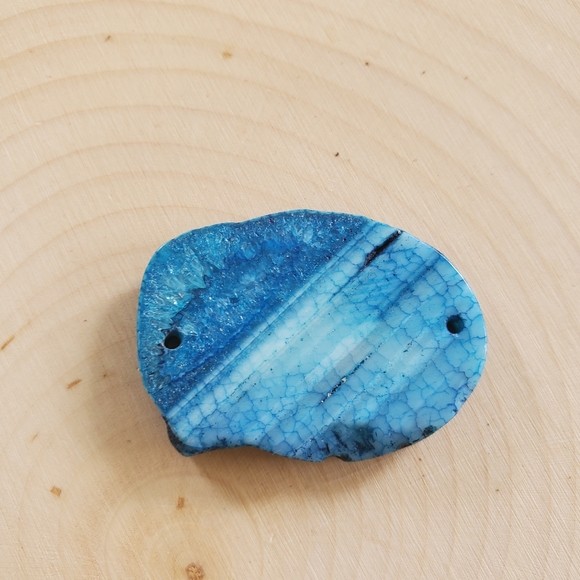 Agate geode slice pendant bead B5 - Picture 2 of 2
